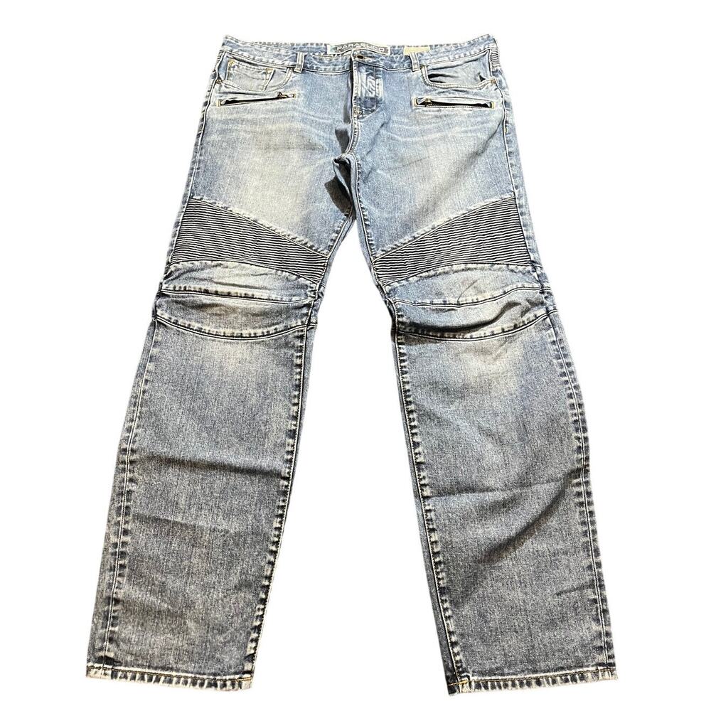 Parasuco Ergonomic Mens Y2K Vintage‎ Biker Grunge Distressed Jeans Mens Size 40